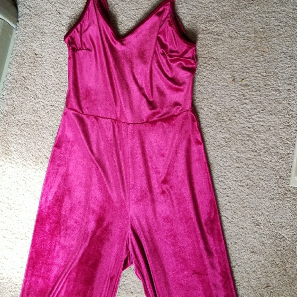 Co&co  made in italy velvet jumpsuit  long leg